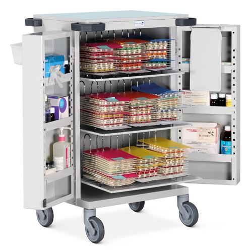 Picture of Unit Dosage Trolley - Double Door - Blister Pack - 9 Frames - High Security Bolt Lock