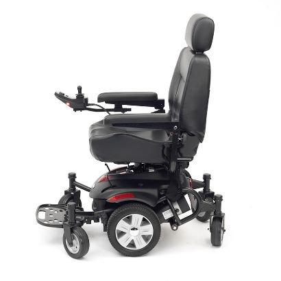 Titan AXS Mid-Wheel Powerchair - Red/Blue