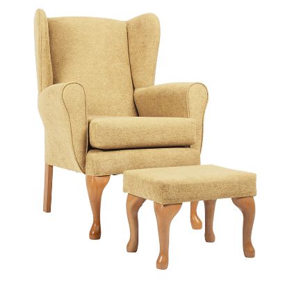 Drive Queen Anne Fireside Chair - Ochre