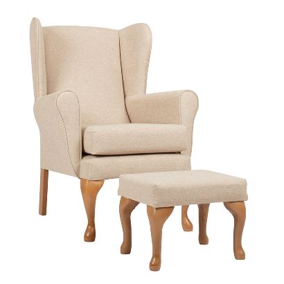 Drive Queen Anne Fireside Chair - Oyster