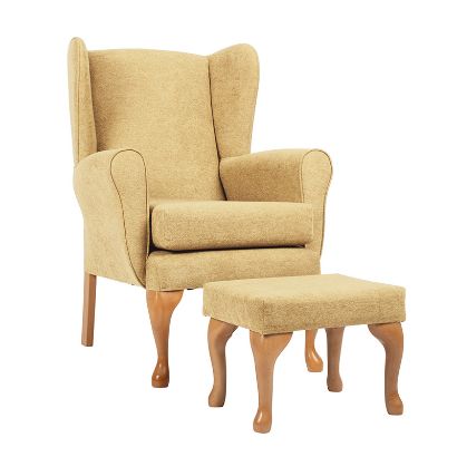 Drive Queen Anne Fireside Stool - Ochre