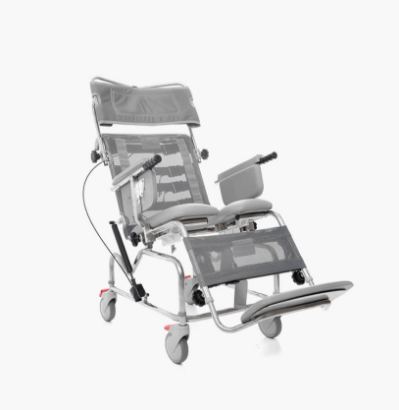 Picture of Tilt-In-Space Shower Chair - Manual (18" Seat Width, Horseshoe Seat & Full Footrest)