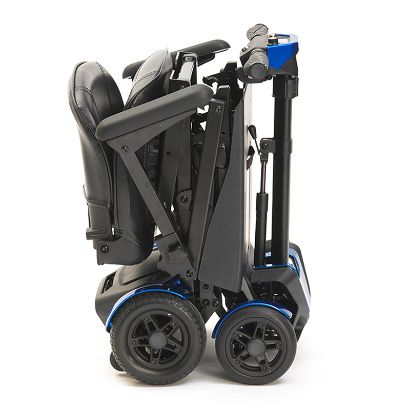  4-Wheel Auto Folding Scooter - Blue 