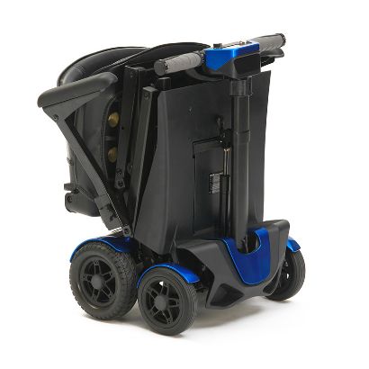  4-Wheel Auto Folding Scooter - Blue 