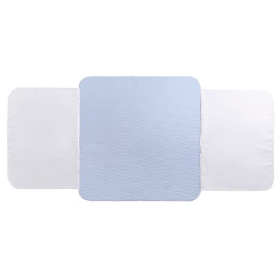 Picture of Blue Sonoma Bed Pad with Tuck-in Flaps - Single (85cm x 90cm)