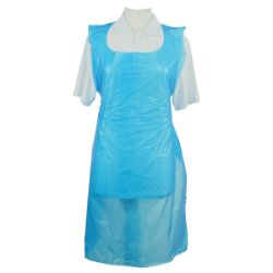 Picture of Regular Flat Pack Polythene Aprons - Blue (100)