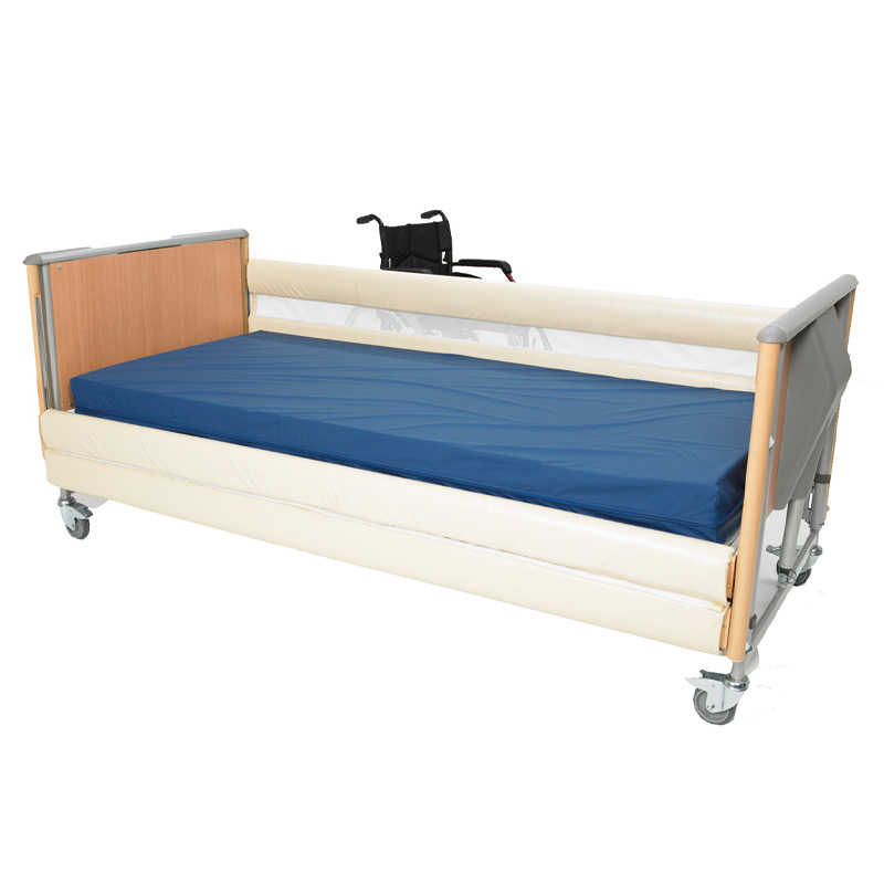 Profiling Bed Two Bar Rail Bumpers 200cm Open Ended. Healthcare