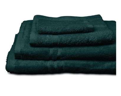 Picture of Hunsbury Woven Bath Towel - Dark Green - 70 x 135cm (3/Pack)
