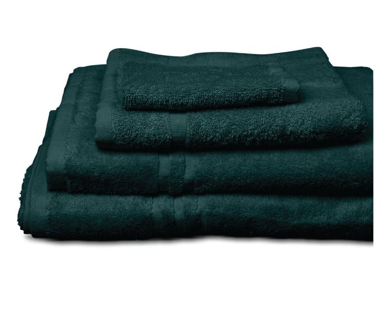 Picture of Hunsbury Woven Bath Towel - Dark Green - 70 x 135cm (3/Pack)
