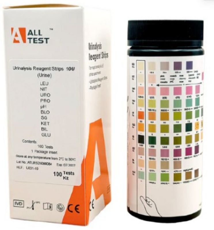 Picture of ALLTEST 10 Parameter URS10 Urinalysis Urine Test Strips  x 100