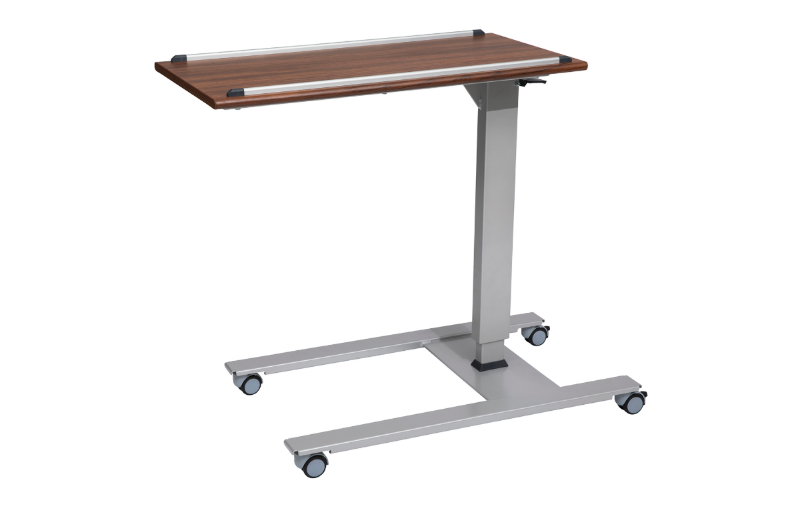 Picture of Gas Lift Overbed Table - Straight Leg Base - Walnut