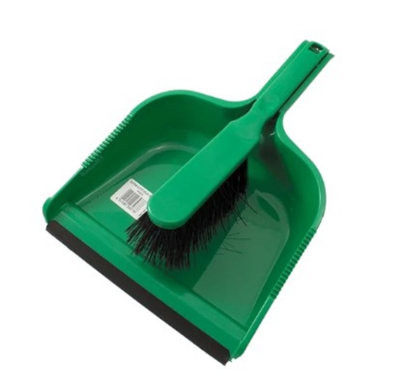 Picture of Dust Pan and Stiff Brush Set - GREEN