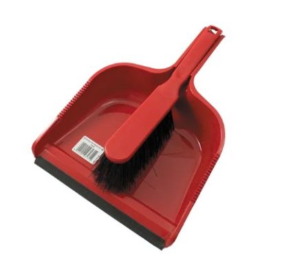 Picture of Dust Pan and Stiff Brush Set - RED