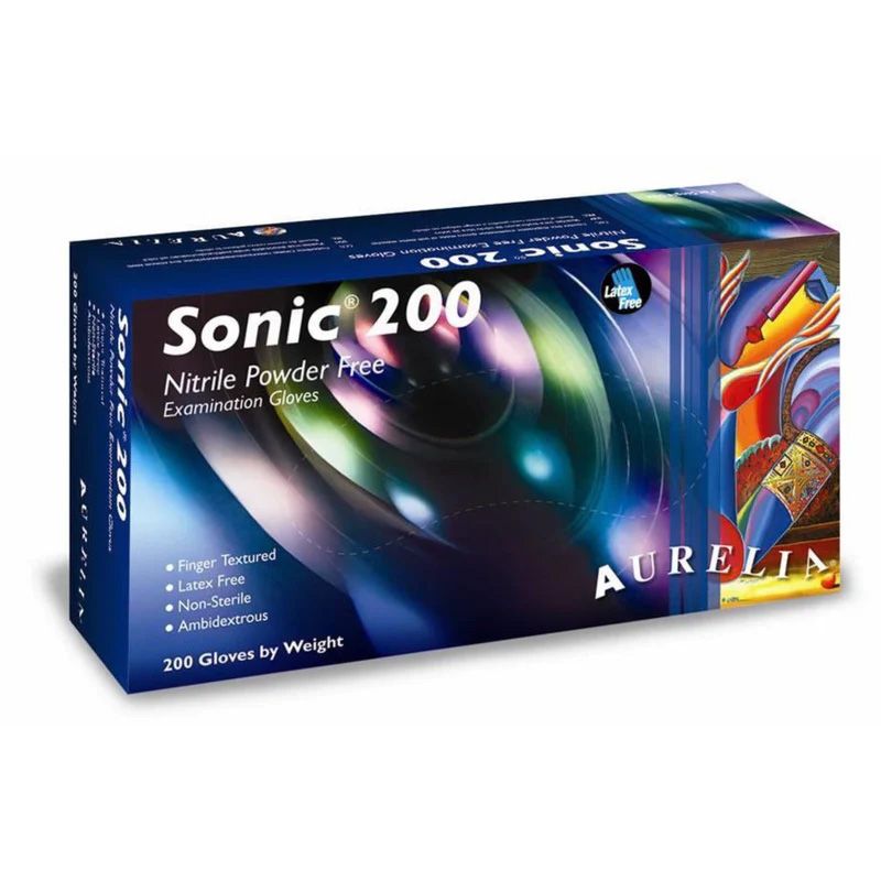 Picture of Sonic Blue Nitrile PF Gloves / Extra Small (200)