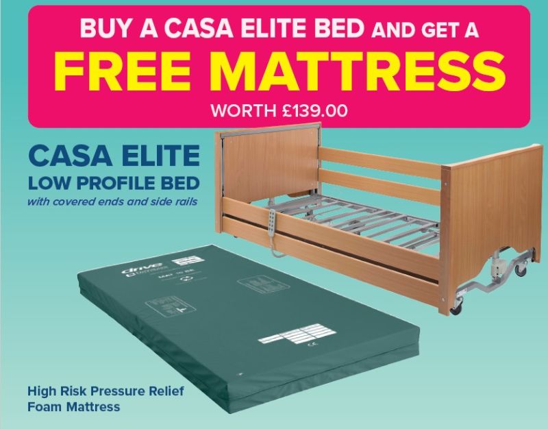 Casa Low Profile Bed with High Risk Foam Mattress