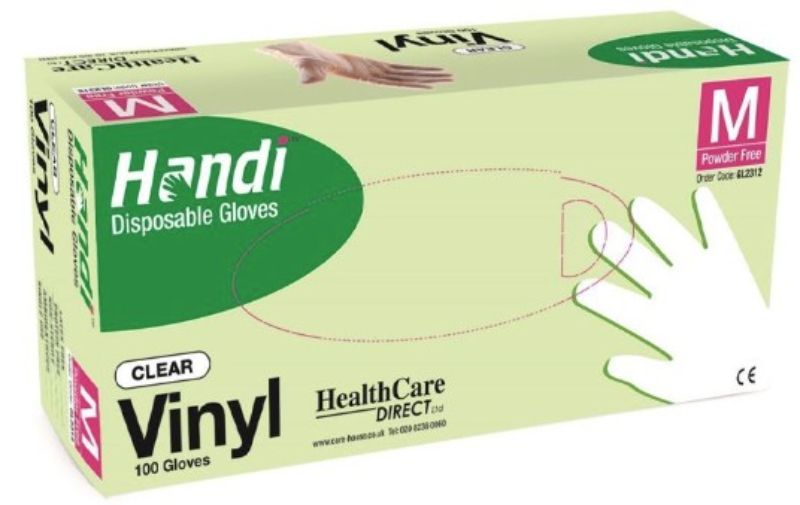 Handi Clear Vinyl Powder Free Gloves