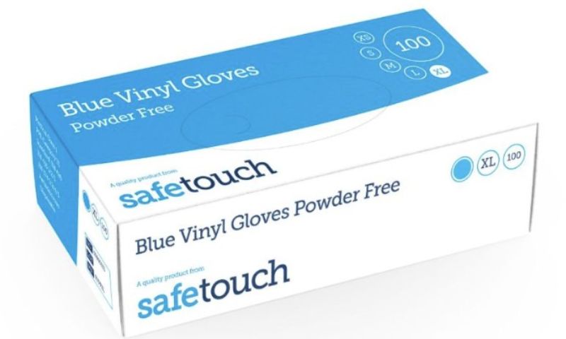 Safetouch Blue Vinyl Powder Free Gloves 100pk